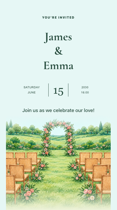 Garden of I Do Wedding Invitation