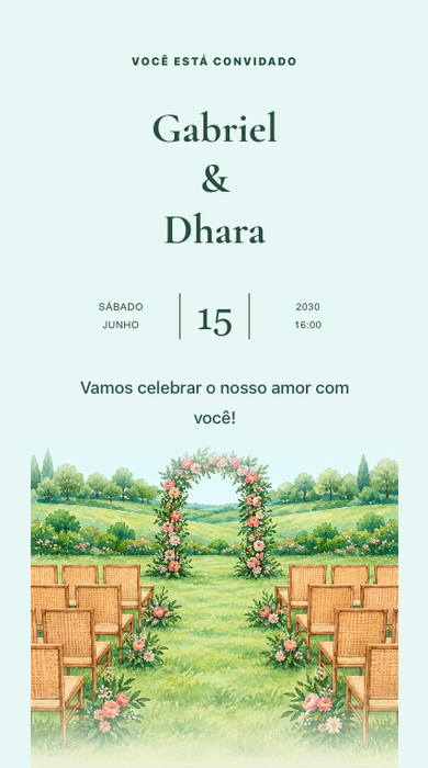 Convite de casamento Jardim do Sim