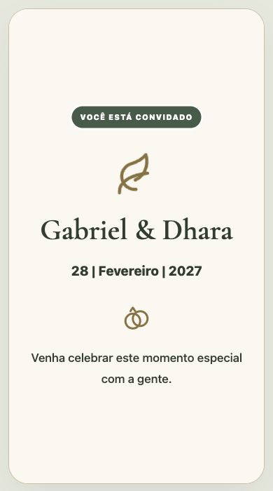 Olive Green Wedding Invitation