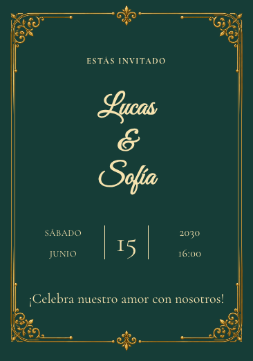Invitación online de boda Imperial