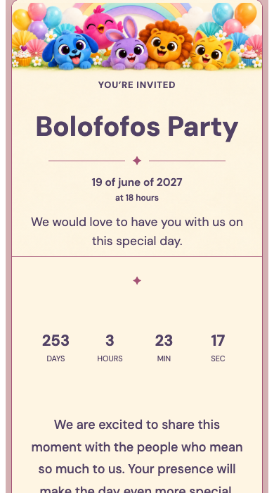 Bolofofos online invitation