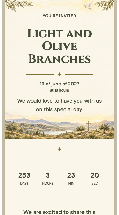 Christian online invitation