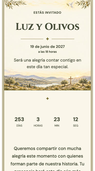 Invitación online Cristiana