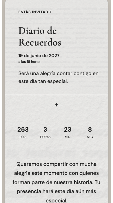 Invitación online Diario