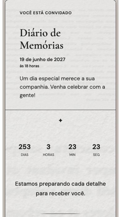Convite online Diário