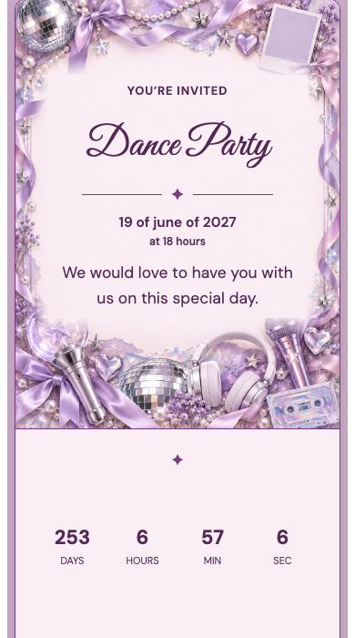 Dance Party online invitation