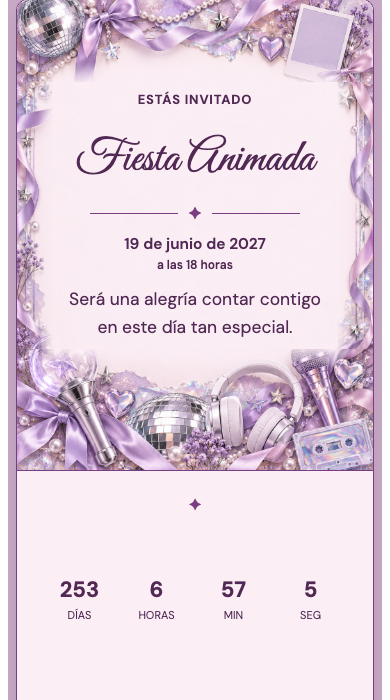 Invitación online Fiesta Animada