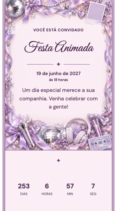 Convite online Festa Animada