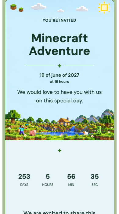 Minecraft online invitation