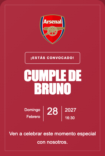 Invitación Arsenal