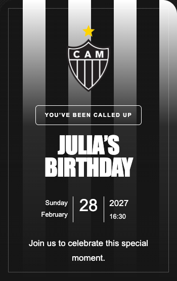 Atlético Mineiro Invitation