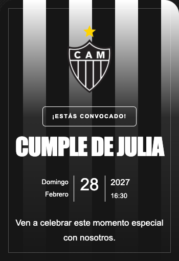Invitación Atlético Mineiro