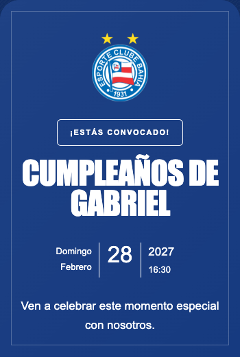 Invitación Bahia