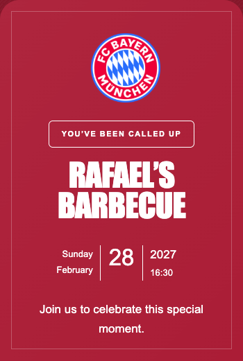 Bayern de Munique Invitation