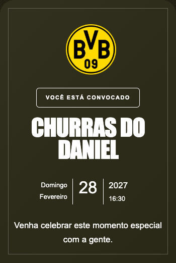 Convite Borussia Dortmund