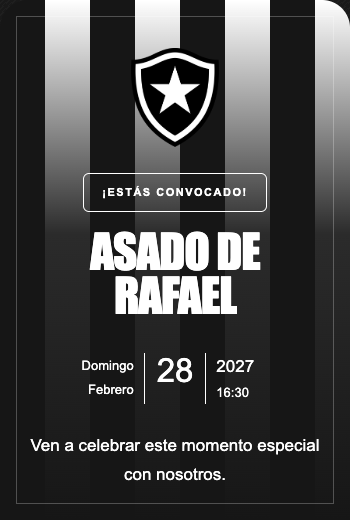Invitación Botafogo