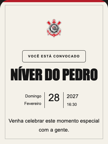 Convite Corinthians