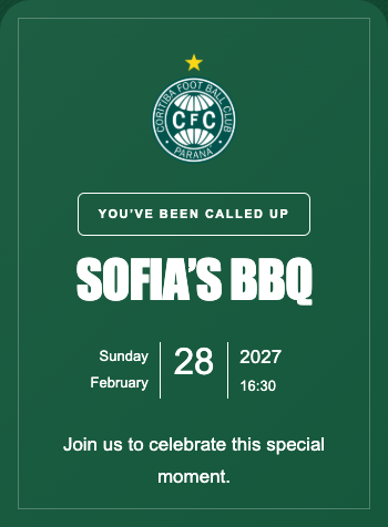 Coritiba Invitation