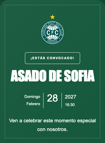 Invitación Coritiba