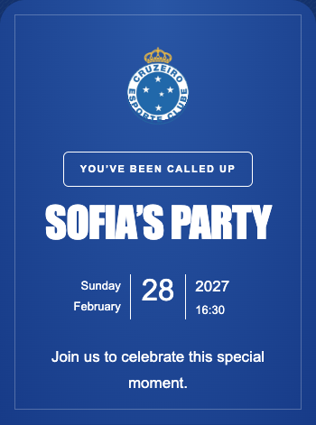 Cruzeiro Invitation
