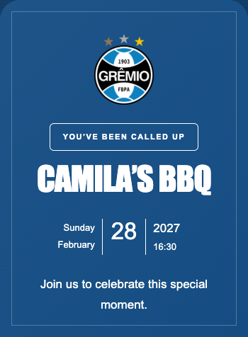 Grêmio Invitation