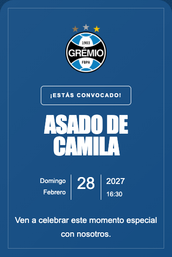 Invitación Grêmio