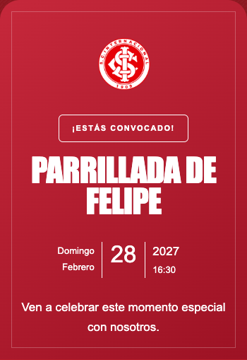 Invitación Internacional