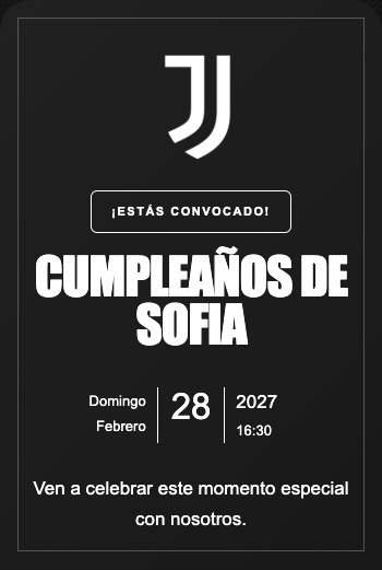 Invitación Juventus