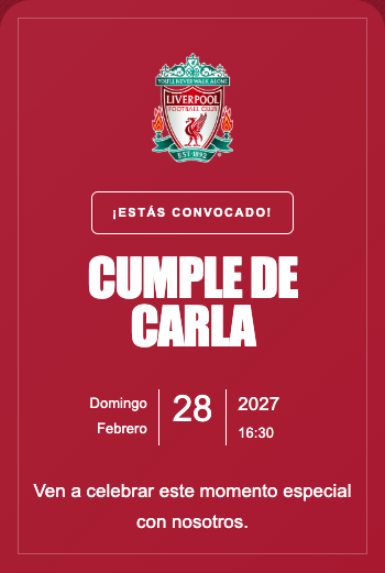 Invitación Liverpool