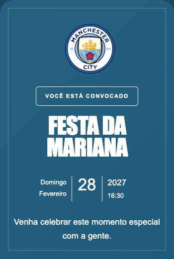 Convite Manchester City