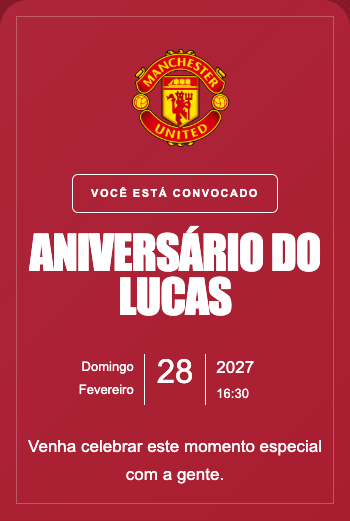 Convite Manchester United