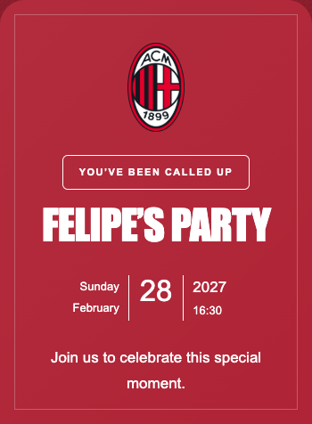 Milan Invitation