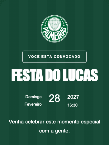 Convite Palmeiras