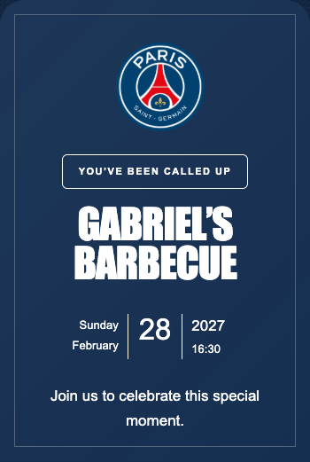 PSG Invitation