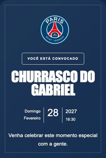 Convite PSG
