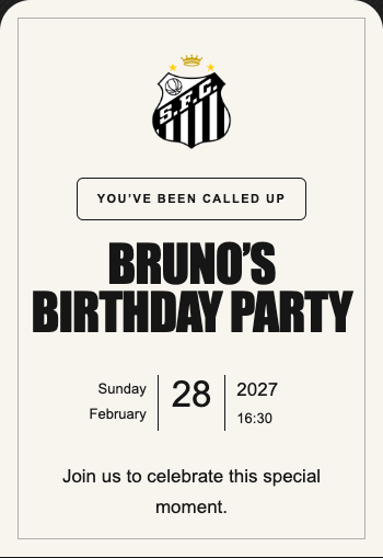 Santos Invitation
