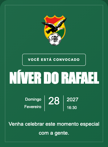 Convite Seleção Bolívia