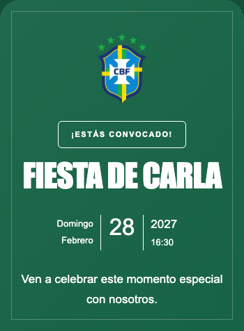 Invitación Selección de Brasil