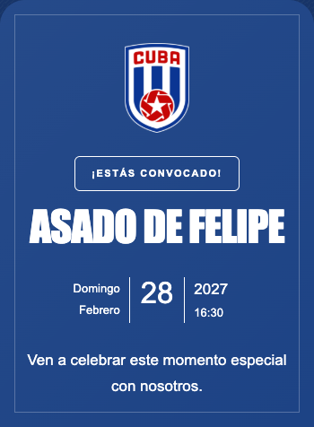 Invitación Selección de Cuba