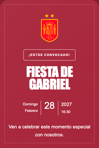Invitación Selección de España