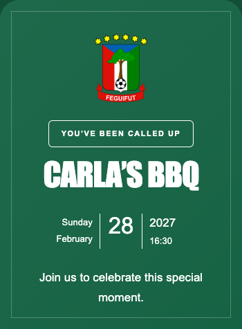 Equatorial Guinea National Team Invitation