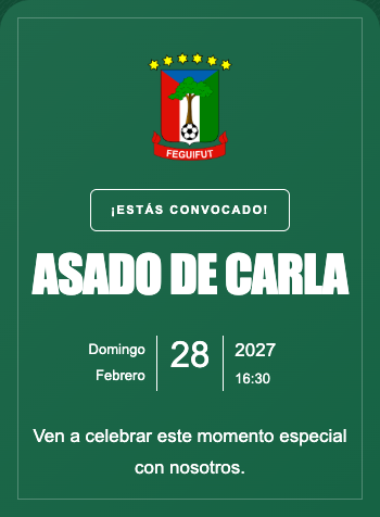 Invitación Selección de Guinea Ecuatorial