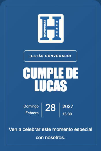 Invitación Selección de Honduras