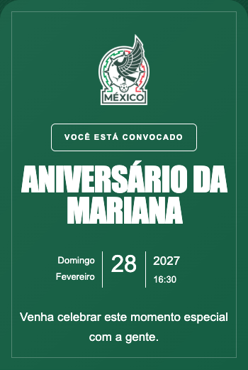 Convite Seleção México
