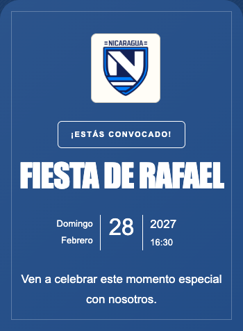 Invitación Selección de Nicaragua