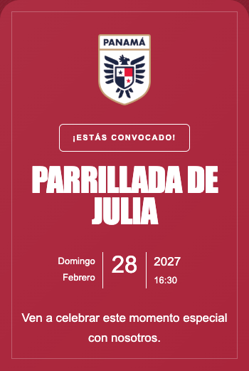 Invitación Selección de Panamá
