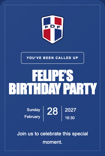 Dominican Republic National Team Invitation