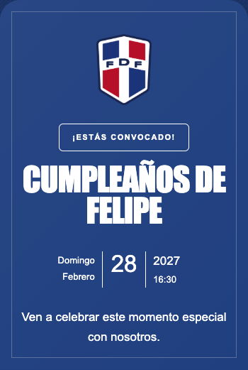 Invitación Selección de República Dominicana