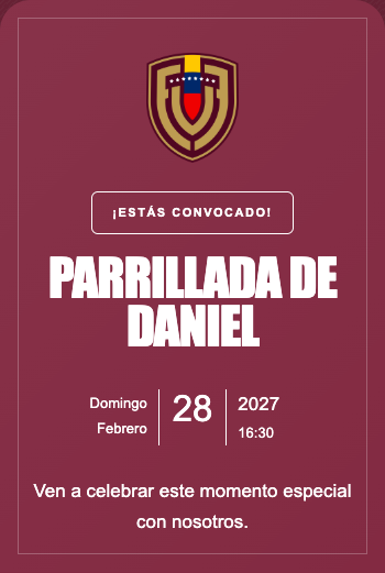 Invitación Selección de Venezuela