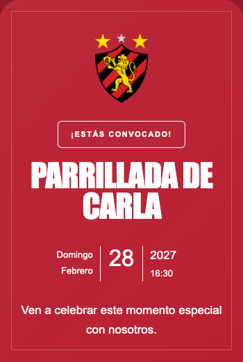 Invitación Sport